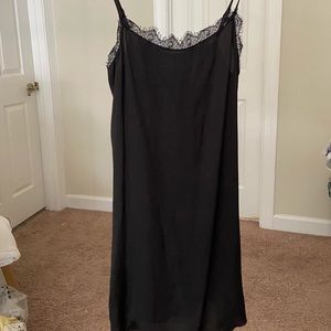 Black slip dress